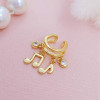 EAR CUFF NOTAS MUSICALES - Piedras Bellisimas
