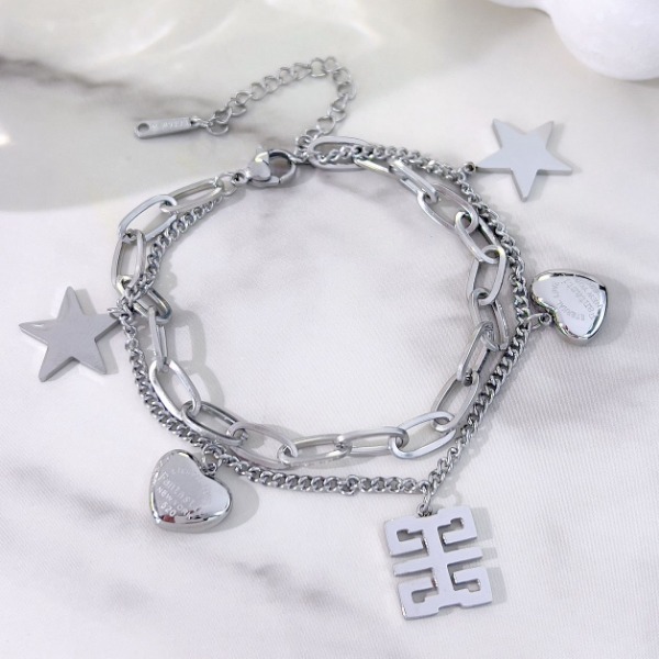 PULSERA ACERO P34 - Piedras Bellisimas