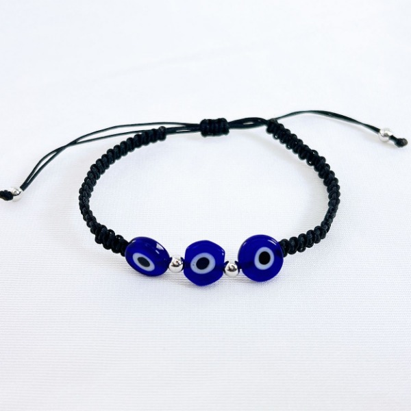 PULSERA HILO Y OJO1 - Piedras Bellisimas