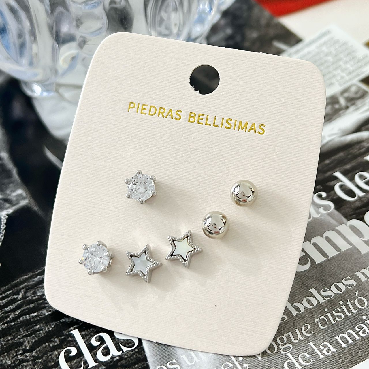 SET DE ZARCILLOS TOPITOS - Piedras Bellisimas