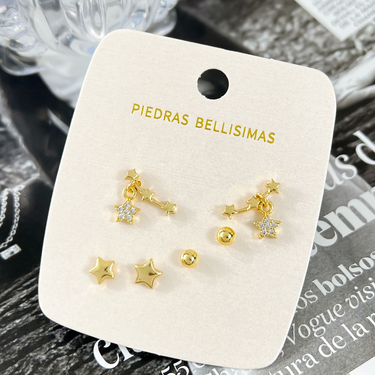 SET DE ZARCILLOS TOPITOS - Piedras Bellisimas