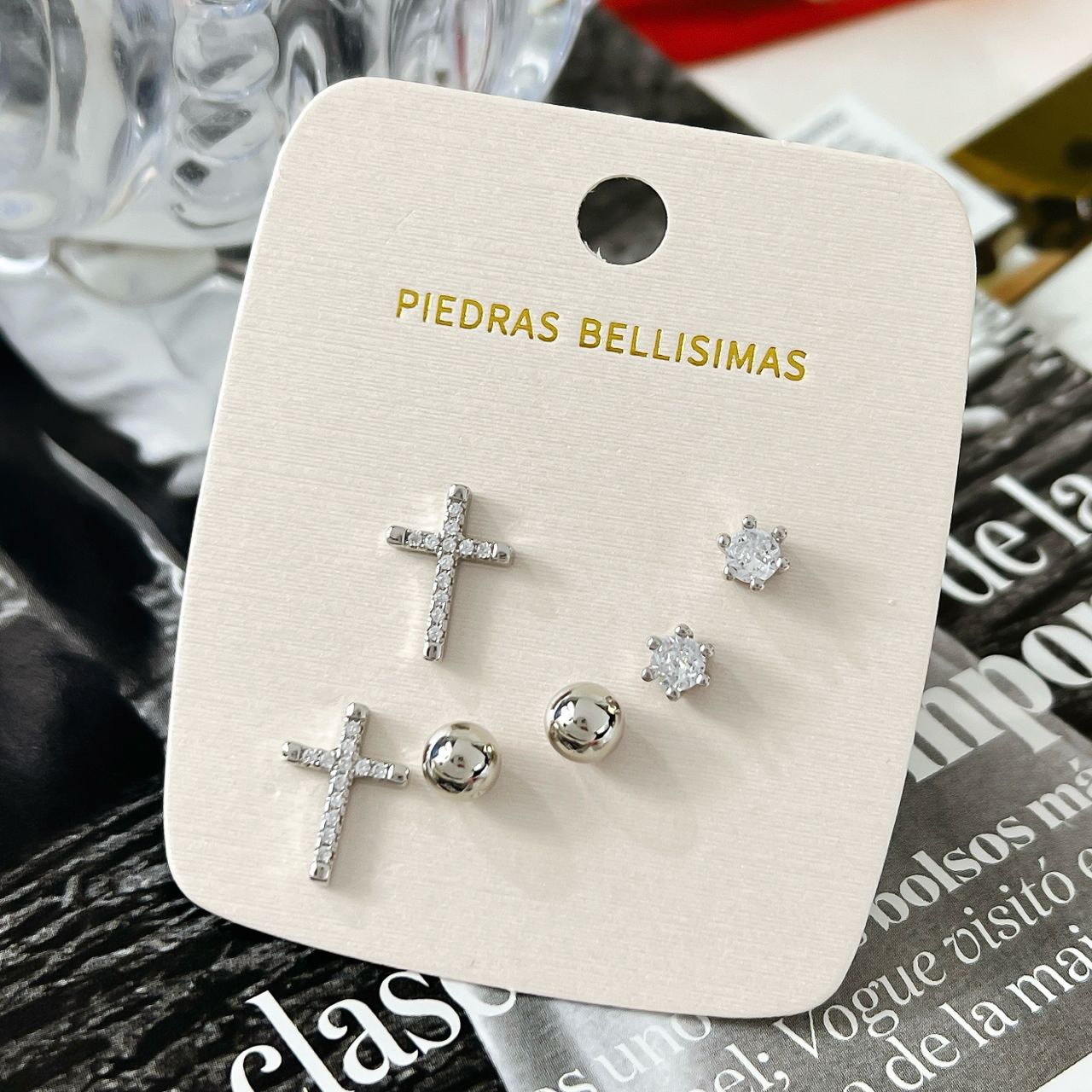 SET DE ZARCILLOS TOPITOS - Piedras Bellisimas