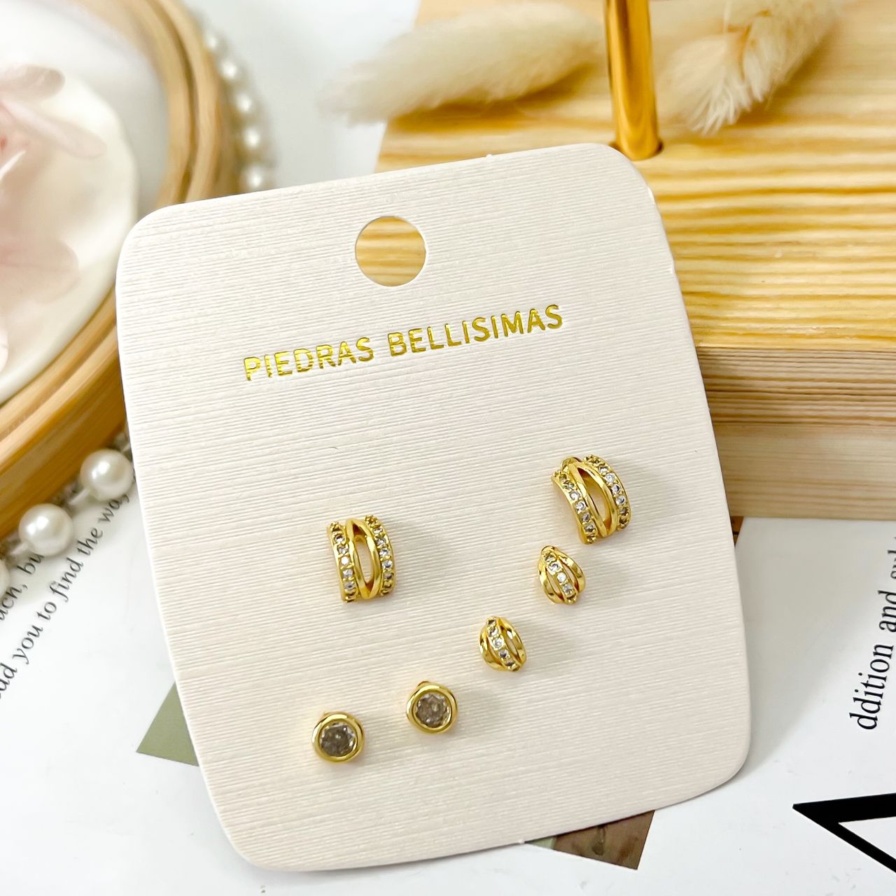 SET TOPITOS ZARCILLO - Piedras Bellisimas