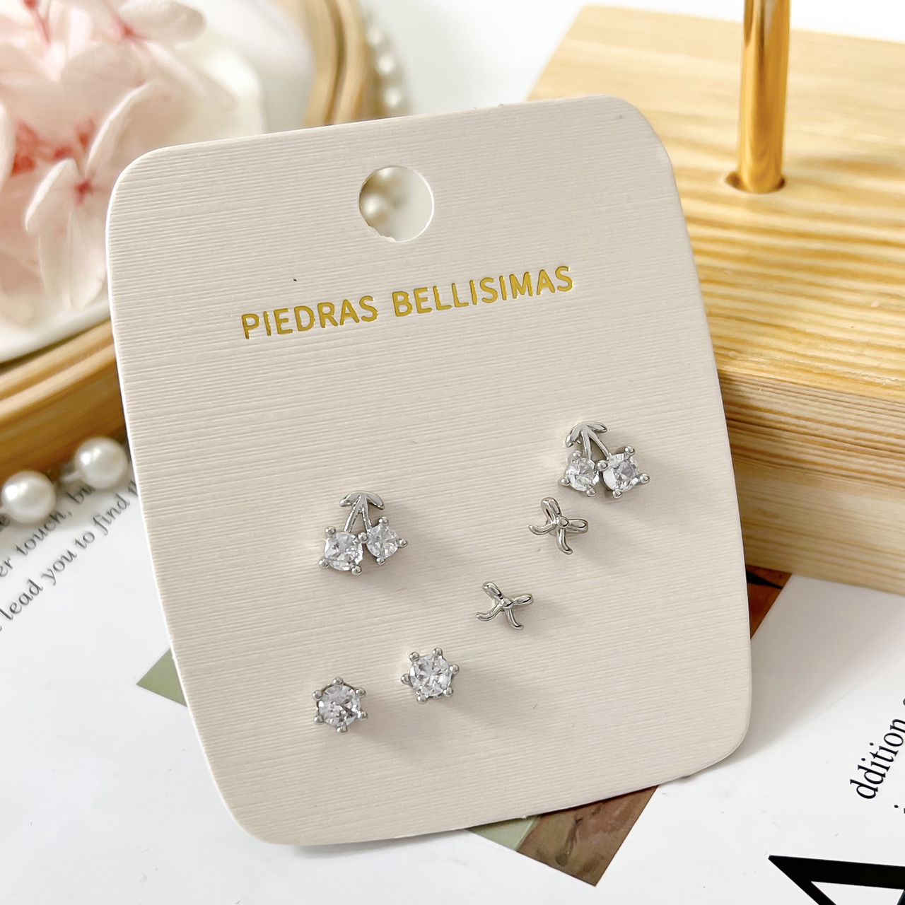 SET TOPITOS ZARCILLO - Piedras Bellisimas