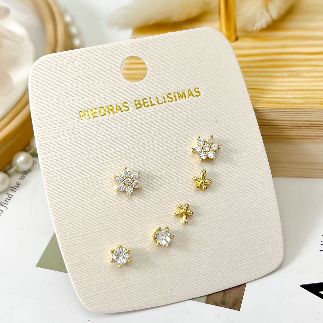 SET TOPITOS ZARCILLO - Piedras Bellisimas