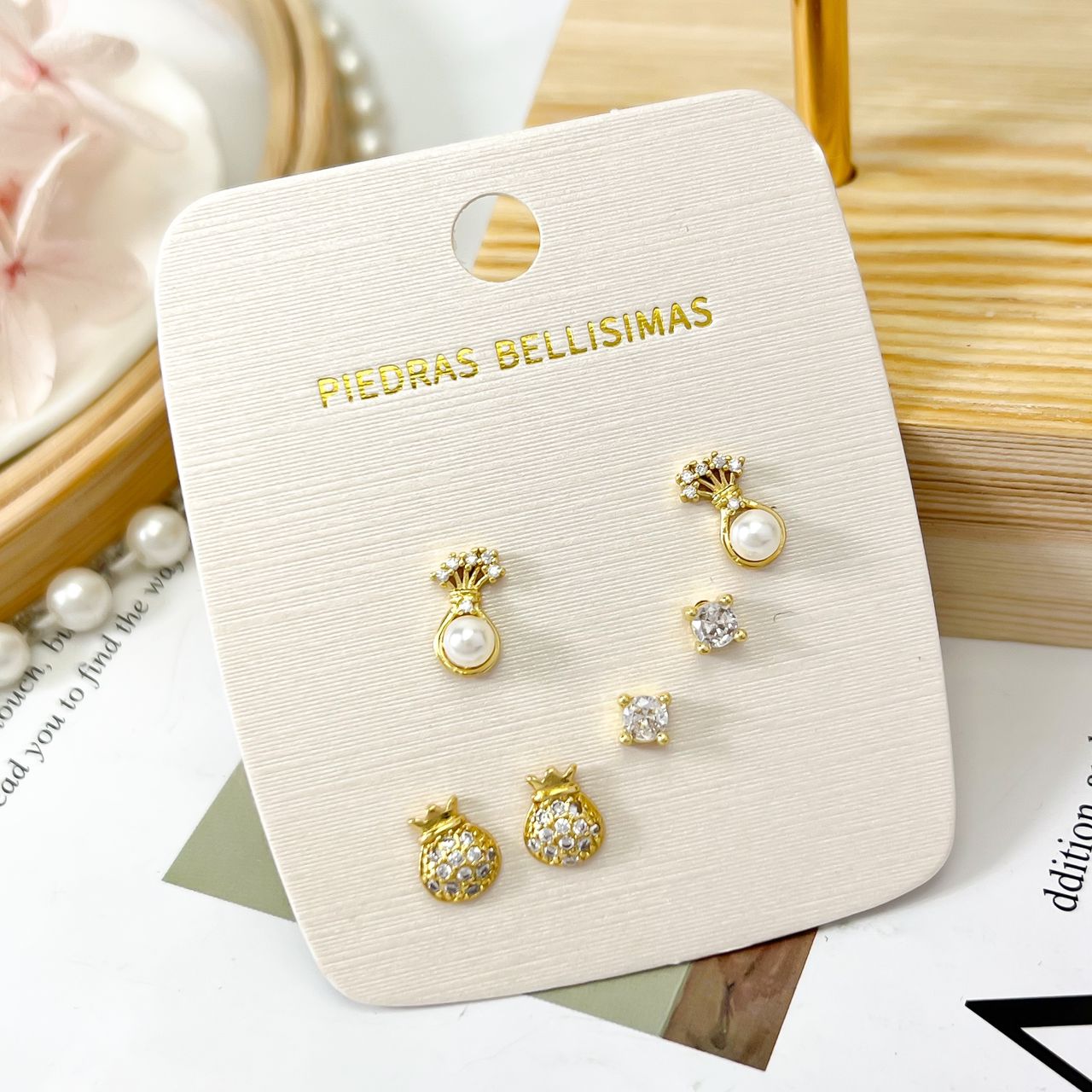 SET TOPITOS ZARCILLO - Piedras Bellisimas