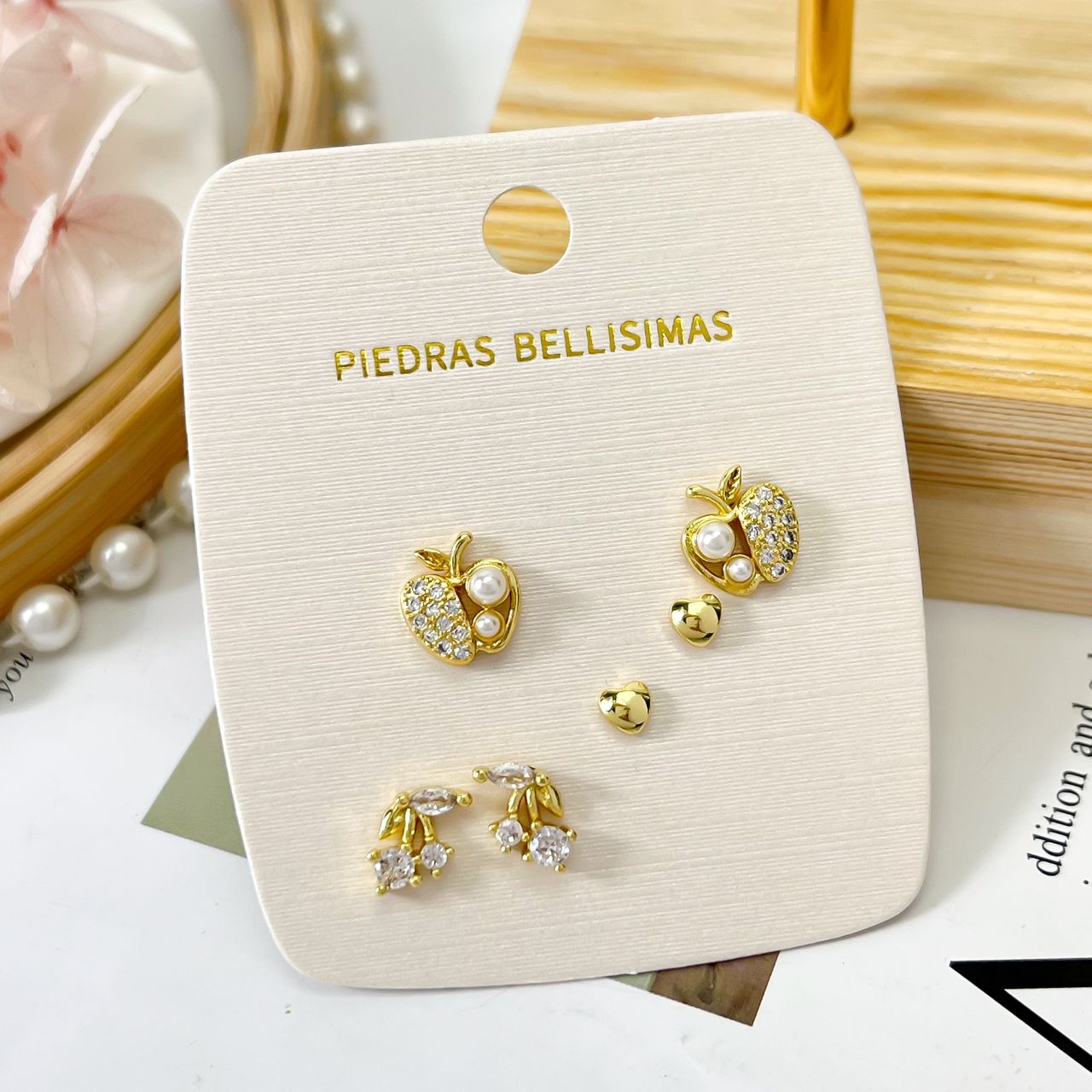 SET TOPITOS ZARCILLO - Piedras Bellisimas