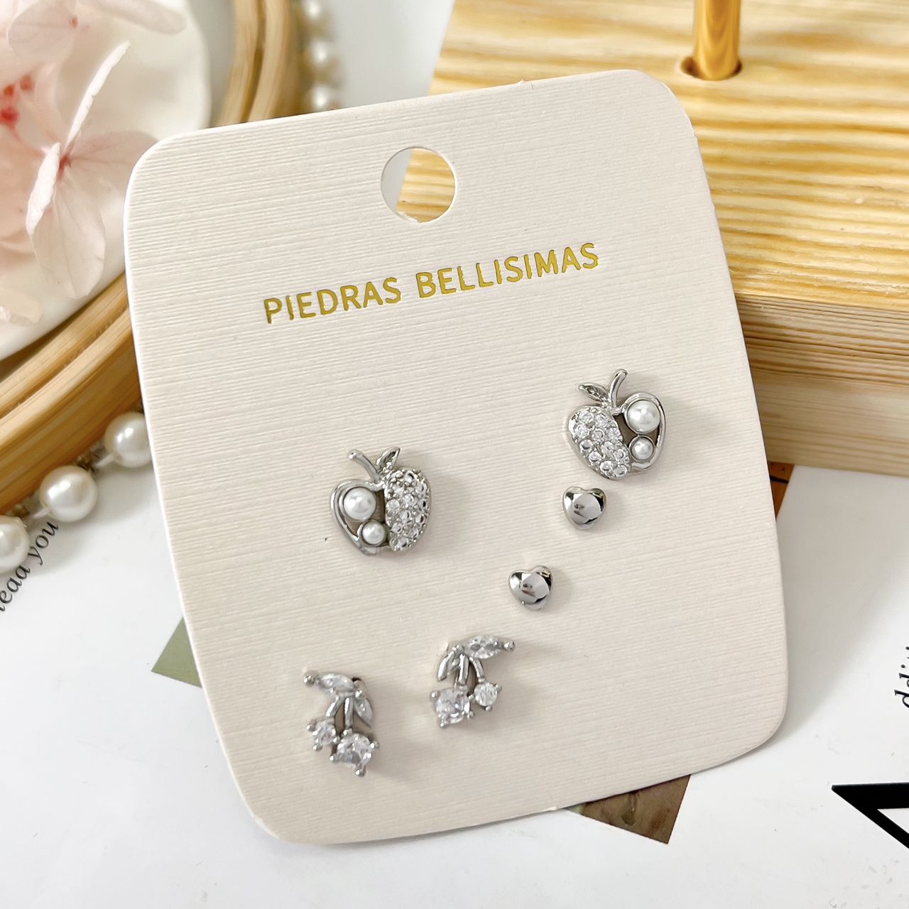 SET TOPITOS ZARCILLO - Piedras Bellisimas