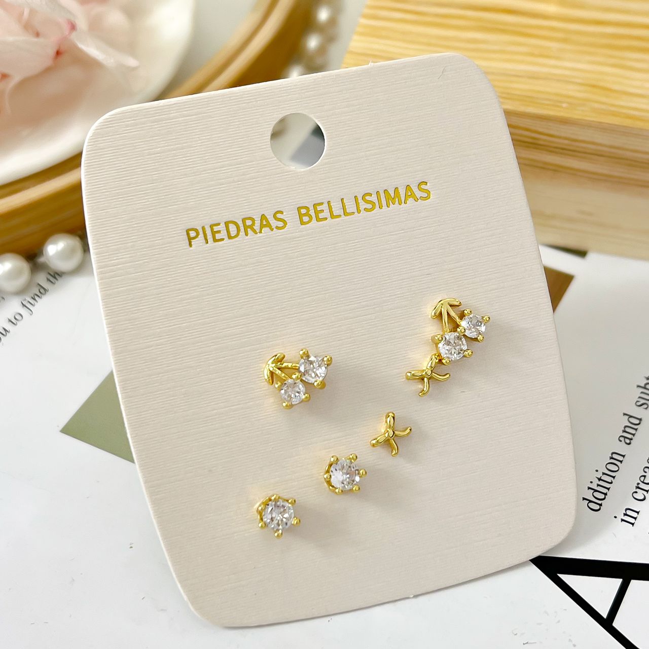 SET TOPITOS ZARCILLO - Piedras Bellisimas