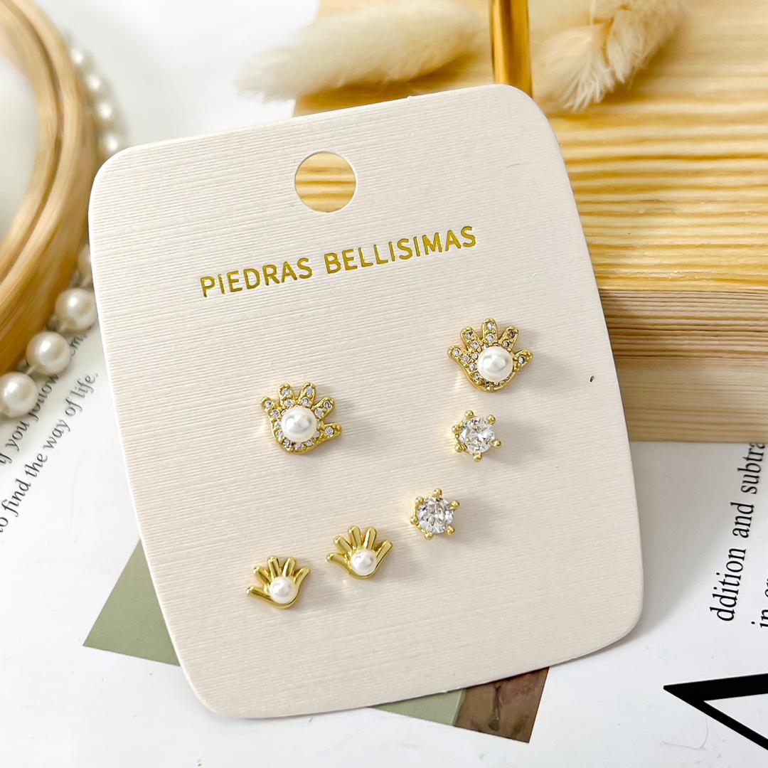 SET TOPITOS ZARCILLO - Piedras Bellisimas