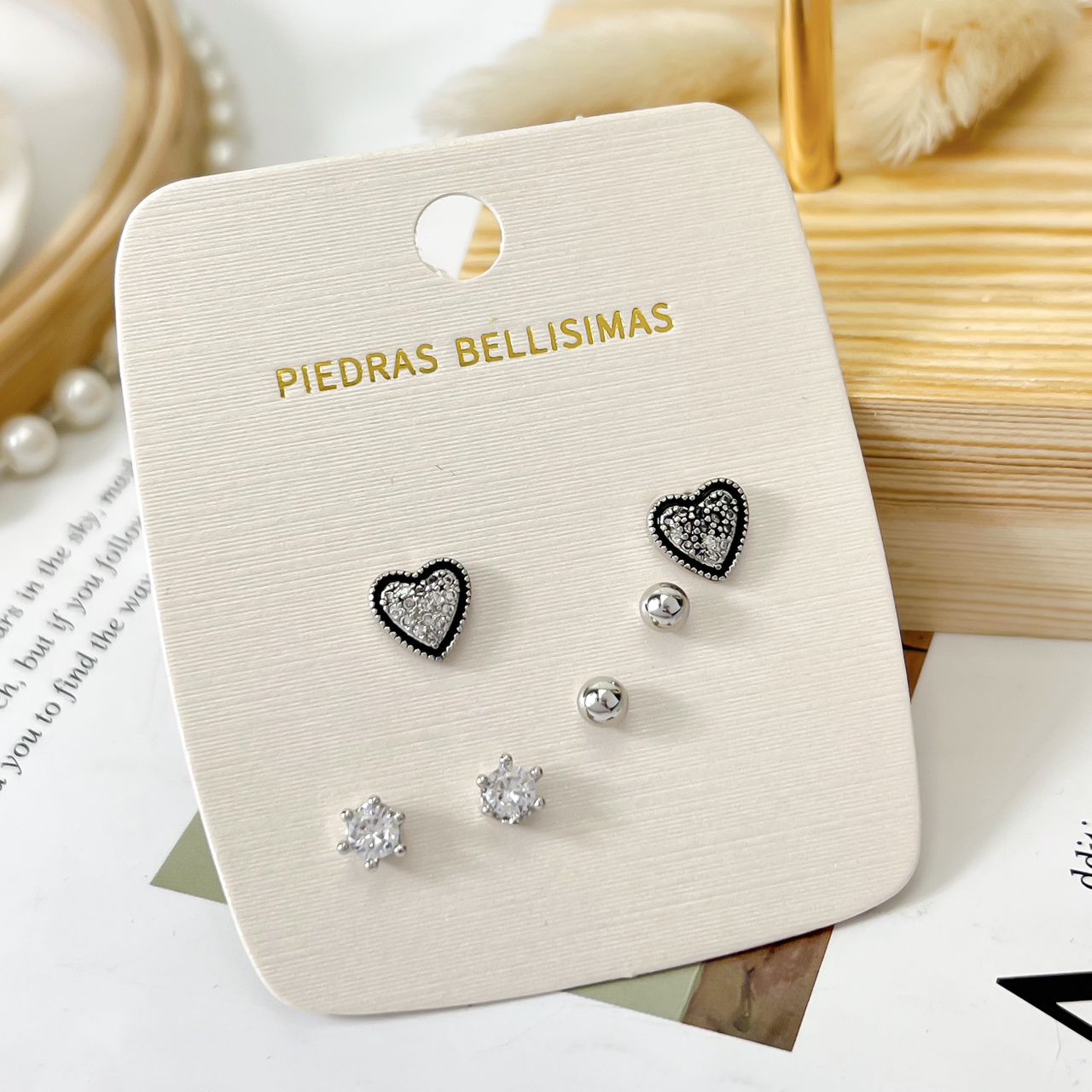 SET TOPITOS ZARCILLO - Piedras Bellisimas