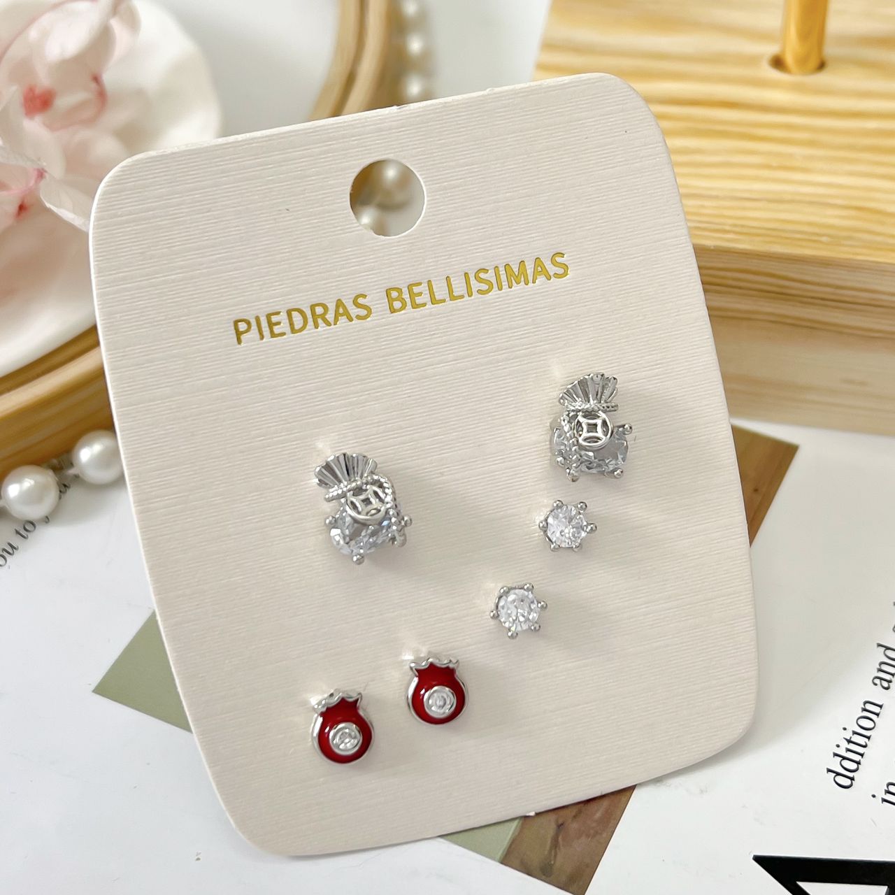 SET TOPITOS ZARCILLO - Piedras Bellisimas