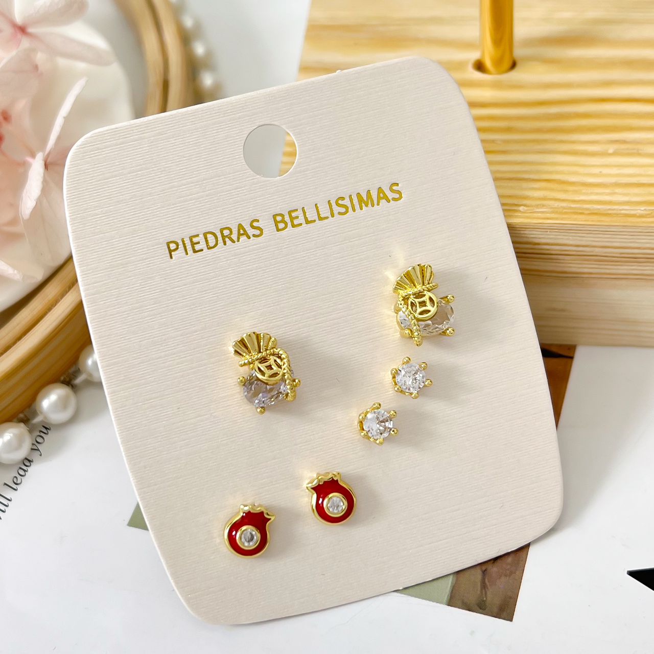 SET TOPITOS ZARCILLO - Piedras Bellisimas