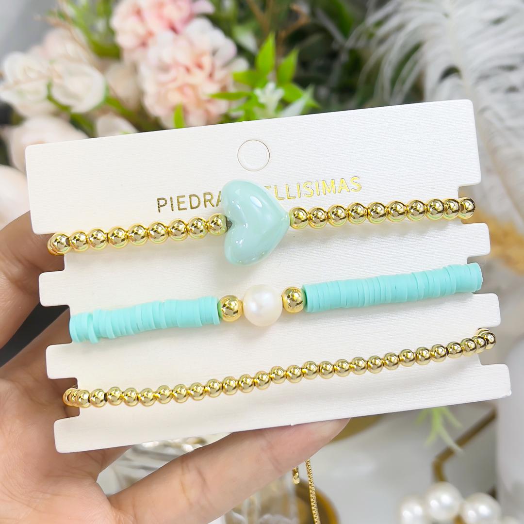 PULSERA SET - Piedras Bellisimas