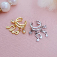 EAR CUFF NOTAS MUSICALES - Piedras Bellisimas