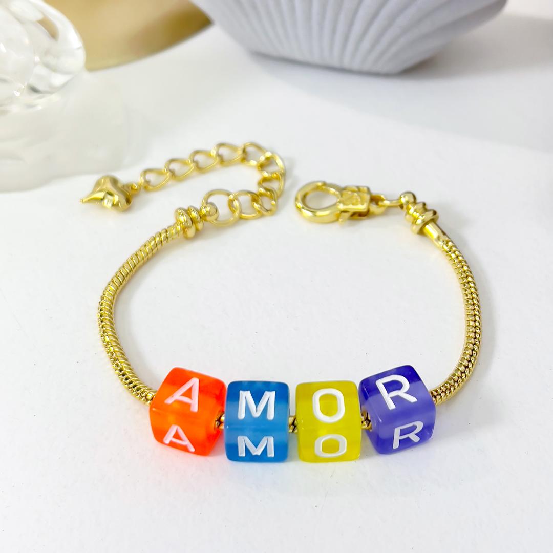 PULSERA AMOR - Piedras Bellisimas