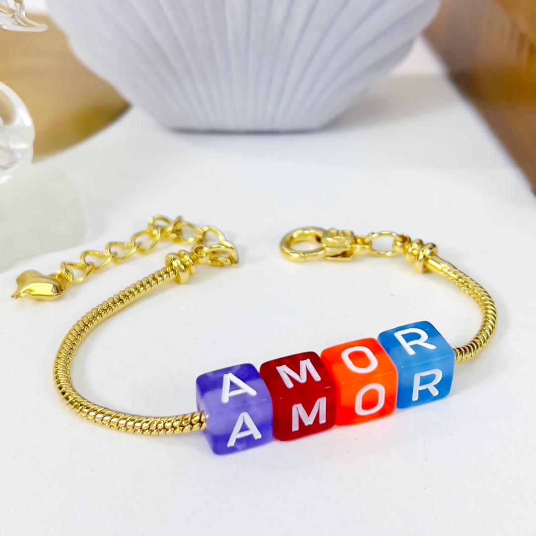 PULSERA AMOR - Piedras Bellisimas