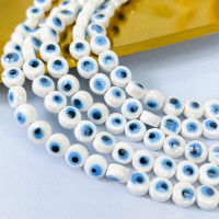 TIRA FIGURA OJO 8MM CERÁMICA - Piedras Bellisimas