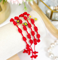 PULSERA 7 NUDO DIJE FLOR - Piedras Bellisimas