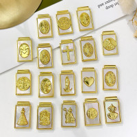 DIJE ESCAPULARIO GOLD - Piedras Bellisimas