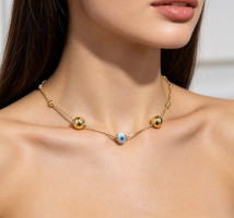 COLLAR DE OJO TURCO CO02 - Piedras Bellisimas