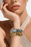 PULSERA DE PLASTIMETAL P11 - Piedras Bellisimas