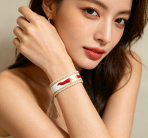 PULSERA DE TELA BO1 - Piedras Bellisimas