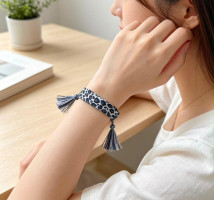 PULSERA DE TELA BO4 - Piedras Bellisimas