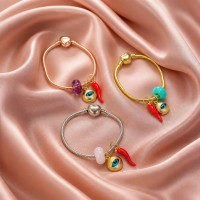 PULSERA PANDORA CON OJO DE SANTA LUCIA - Piedras Bellisimas