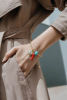 PULSERA PANDORA CON OJO DE SANTA LUCIA 01 - Piedras Bellisimas