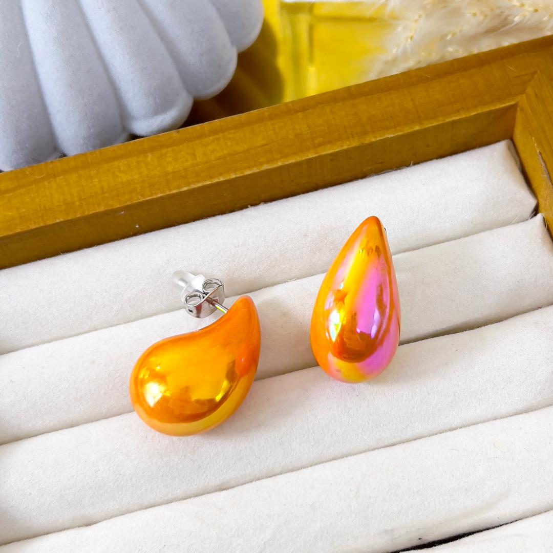 ZARCILLO GOTA TORNASOL NARANJA - Piedras Bellisimas
