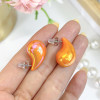 ZARCILLO GOTA TORNASOL NARANJA - Piedras Bellisimas
