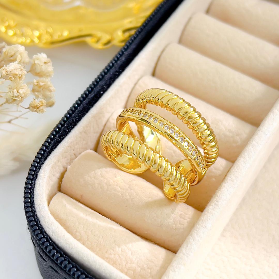 ANILLO TRI - Piedras Bellisimas