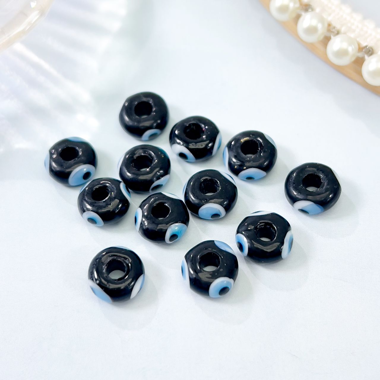 DOCENA OJO TURCO NEGRO - Piedras Bellisimas