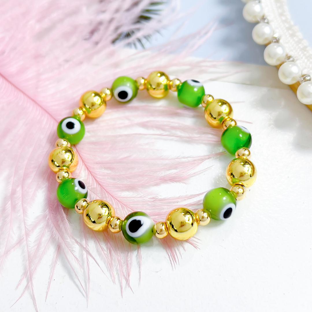 PULSERA OJO VERDE - Piedras Bellisimas
