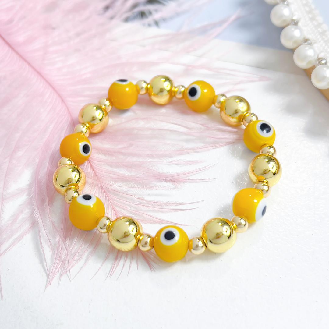 PULSERA OJO NARANJA - Piedras Bellisimas
