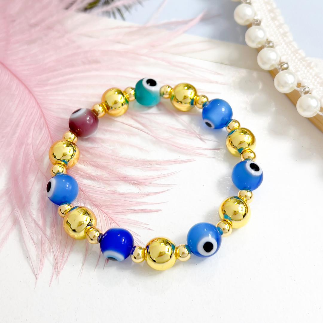 PULSERA OJO COLORES - Piedras Bellisimas