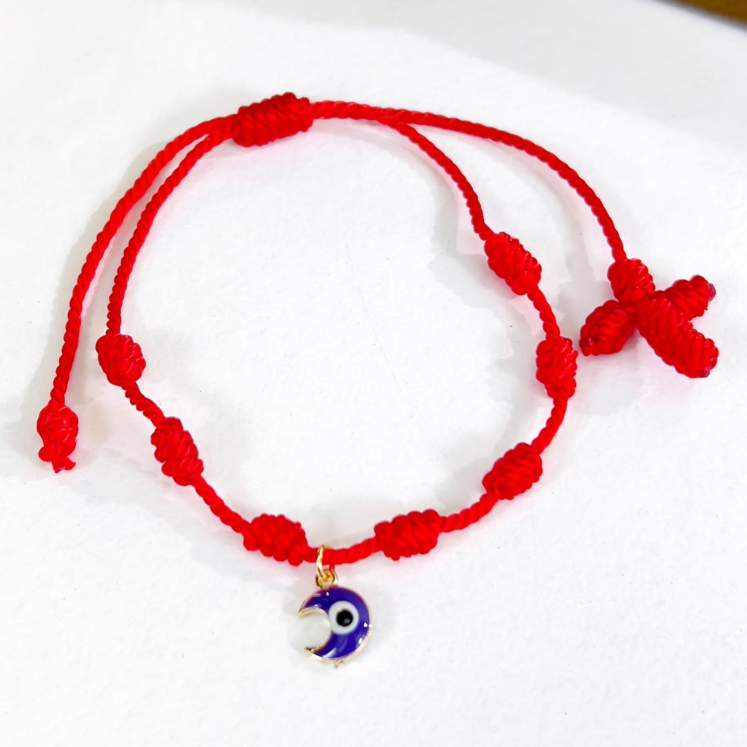 PULSERA 7 NUDO FIGURA LUNA - Piedras Bellisimas