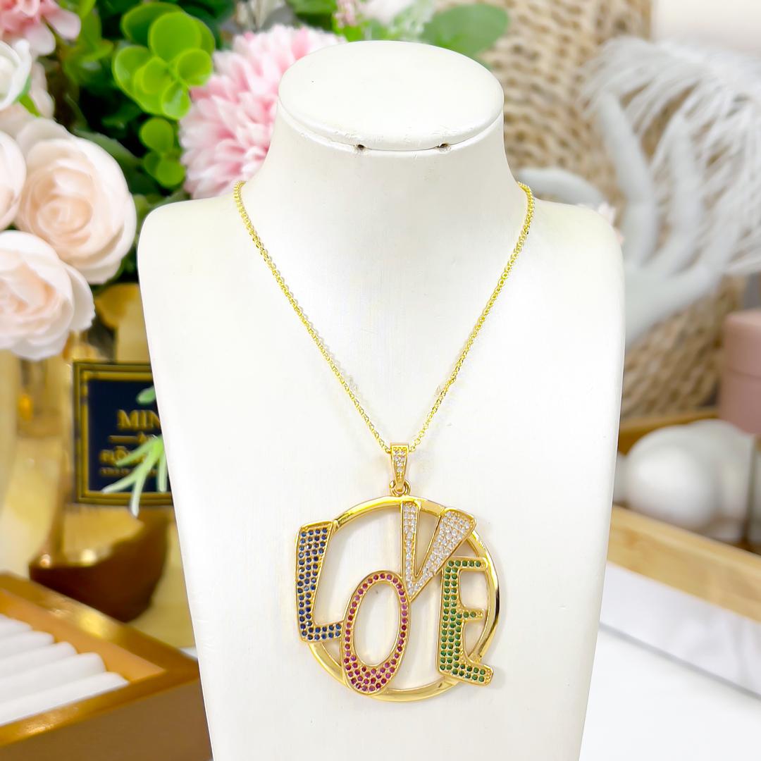 COLLAR LOVE GOLD - Piedras Bellisimas