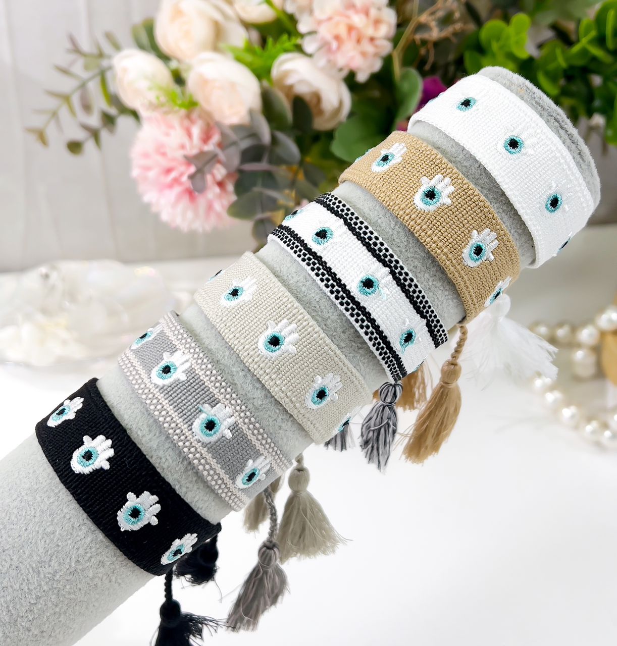 PULSERA TELA3 - Piedras Bellisimas