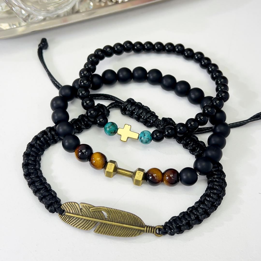 SET PULSERA H71 - Piedras Bellisimas