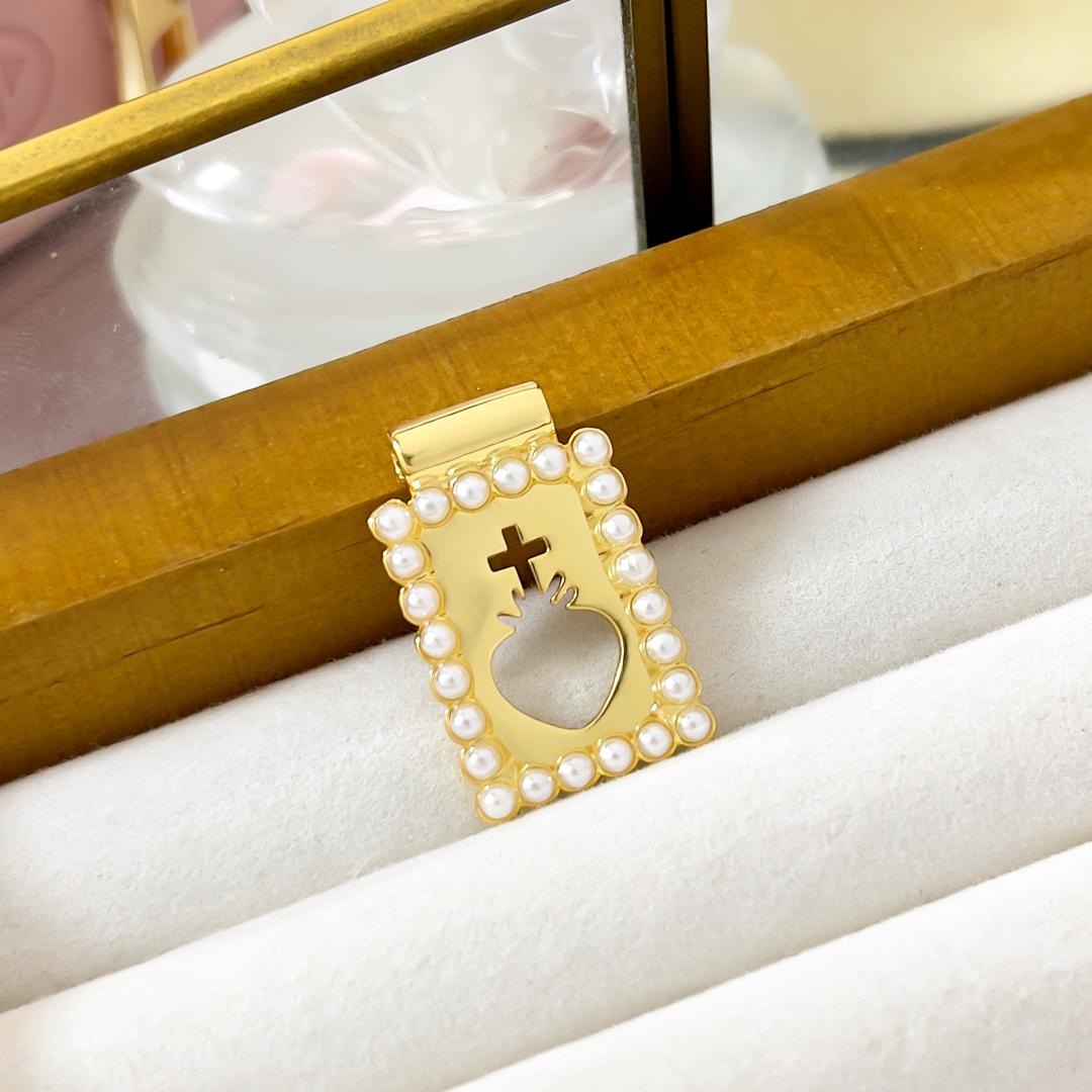 DIJE ESCAPULARIO PERLA - Piedras Bellisimas