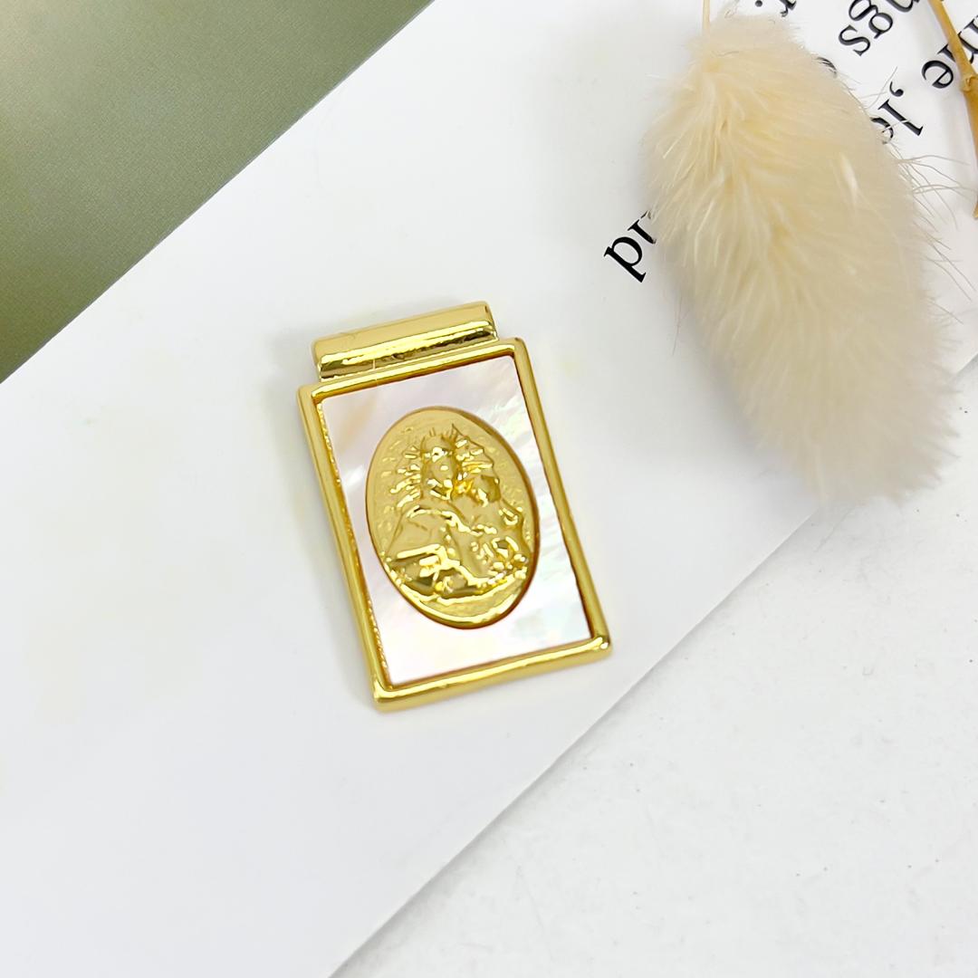 DIJE ESCAPULARIO GOLD - Piedras Bellisimas