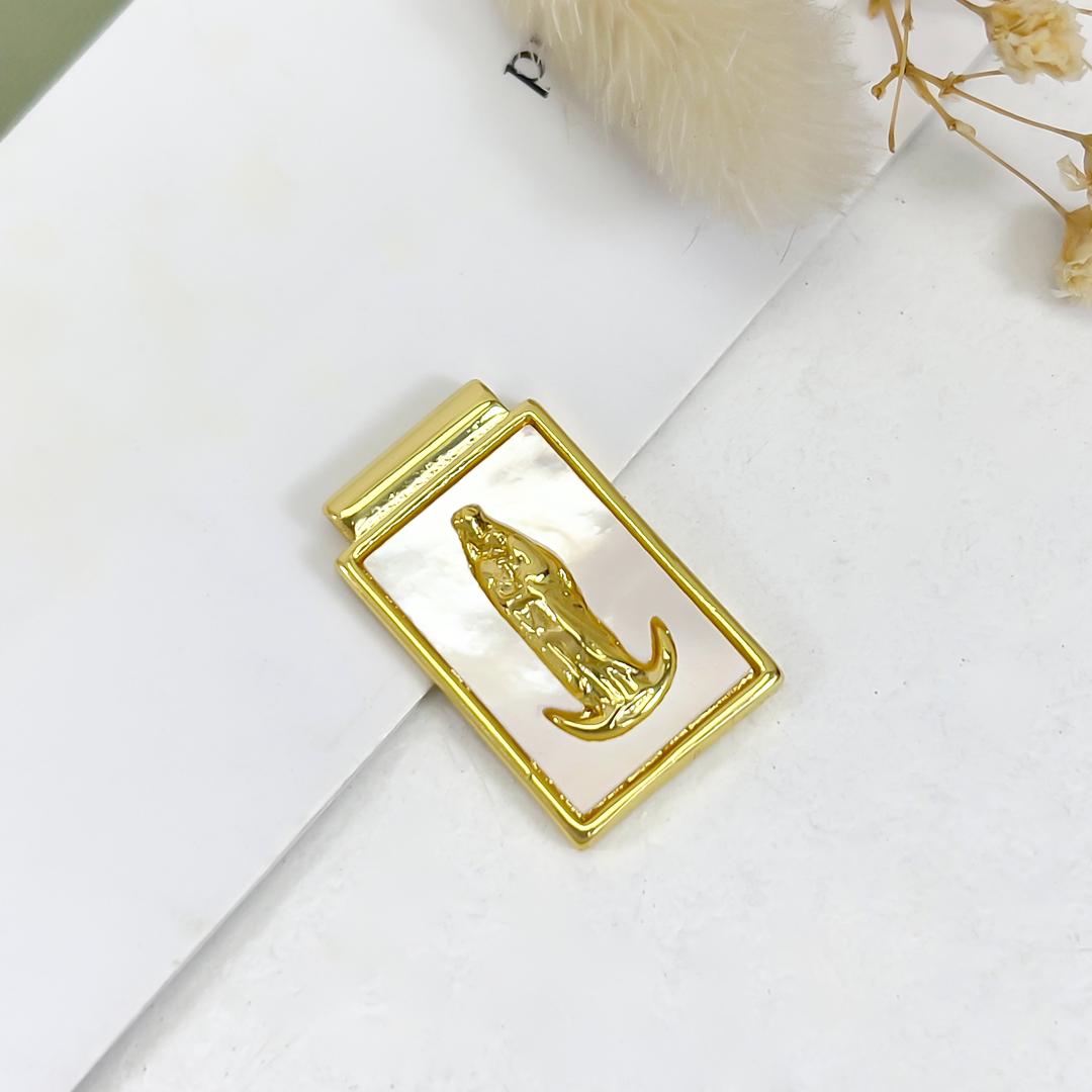 DIJE ESCAPULARIO GOLD - Piedras Bellisimas