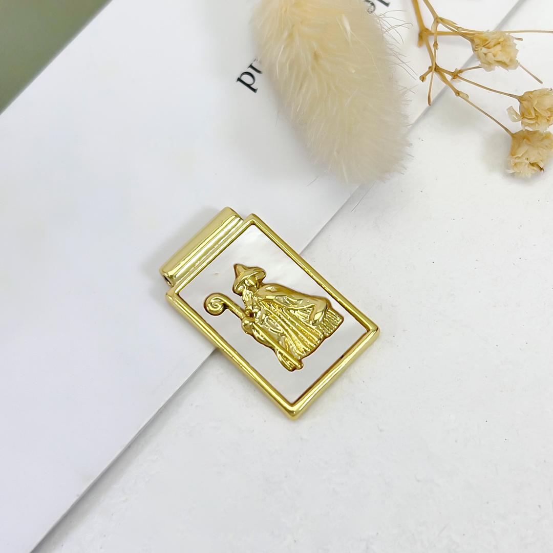 DIJE ESCAPULARIO GOLD - Piedras Bellisimas