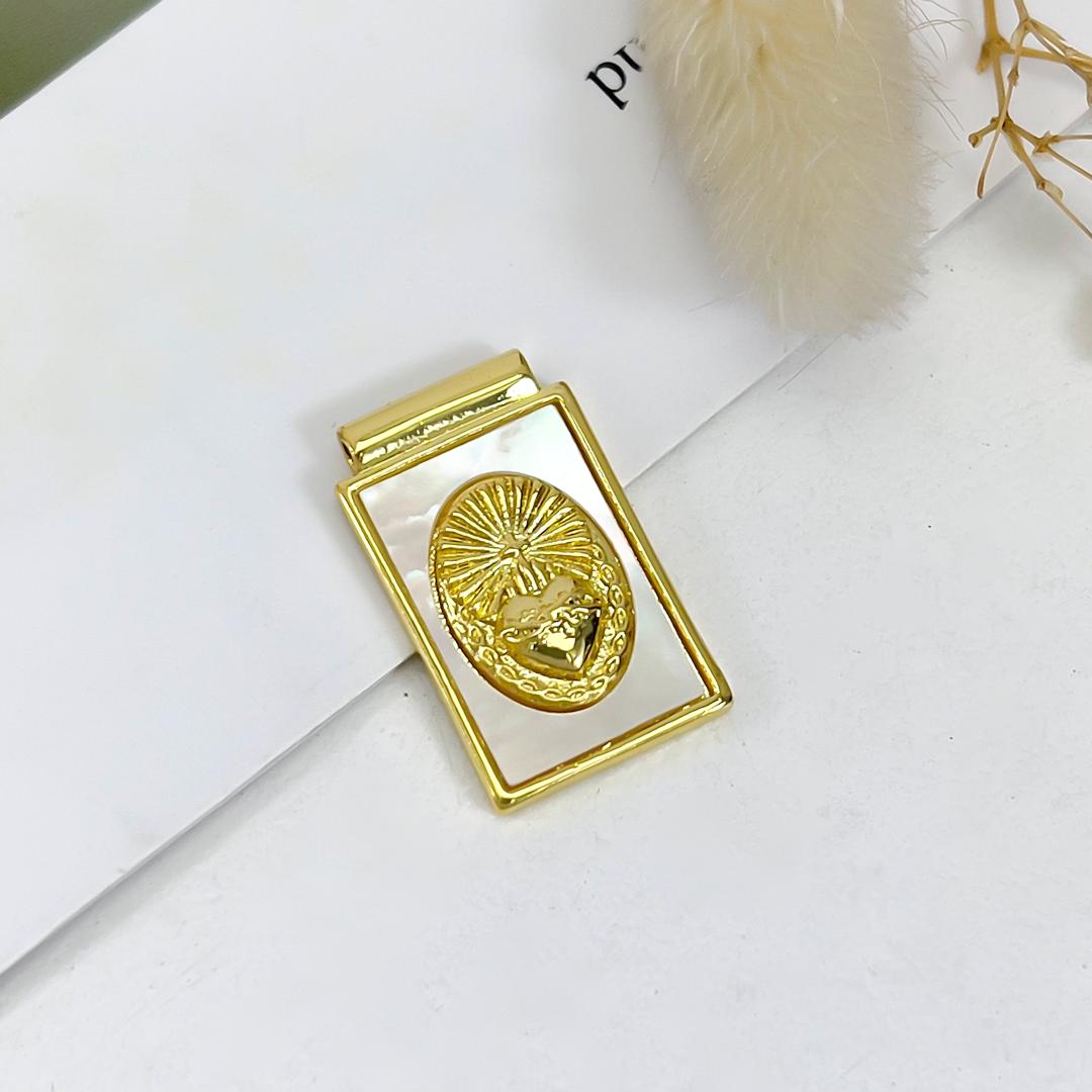 DIJE ESCAPULARIO GOLD - Piedras Bellisimas