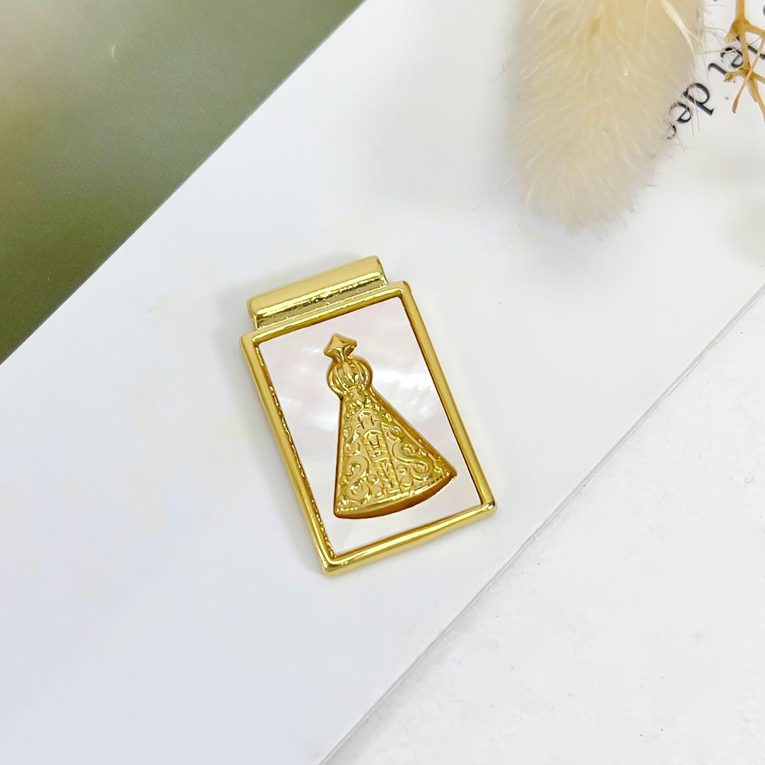 DIJE ESCAPULARIO GOLD - Piedras Bellisimas