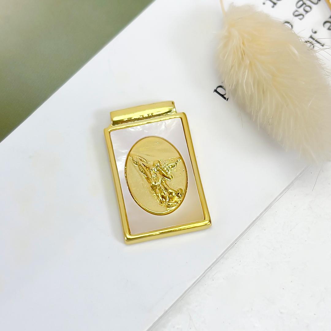 DIJE ESCAPULARIO GOLD - Piedras Bellisimas