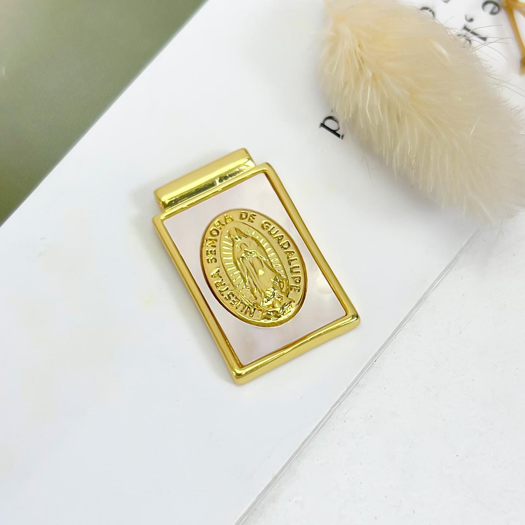 DIJE ESCAPULARIO GOLD - Piedras Bellisimas