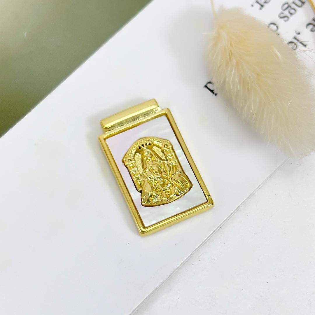 DIJE ESCAPULARIO GOLD - Piedras Bellisimas